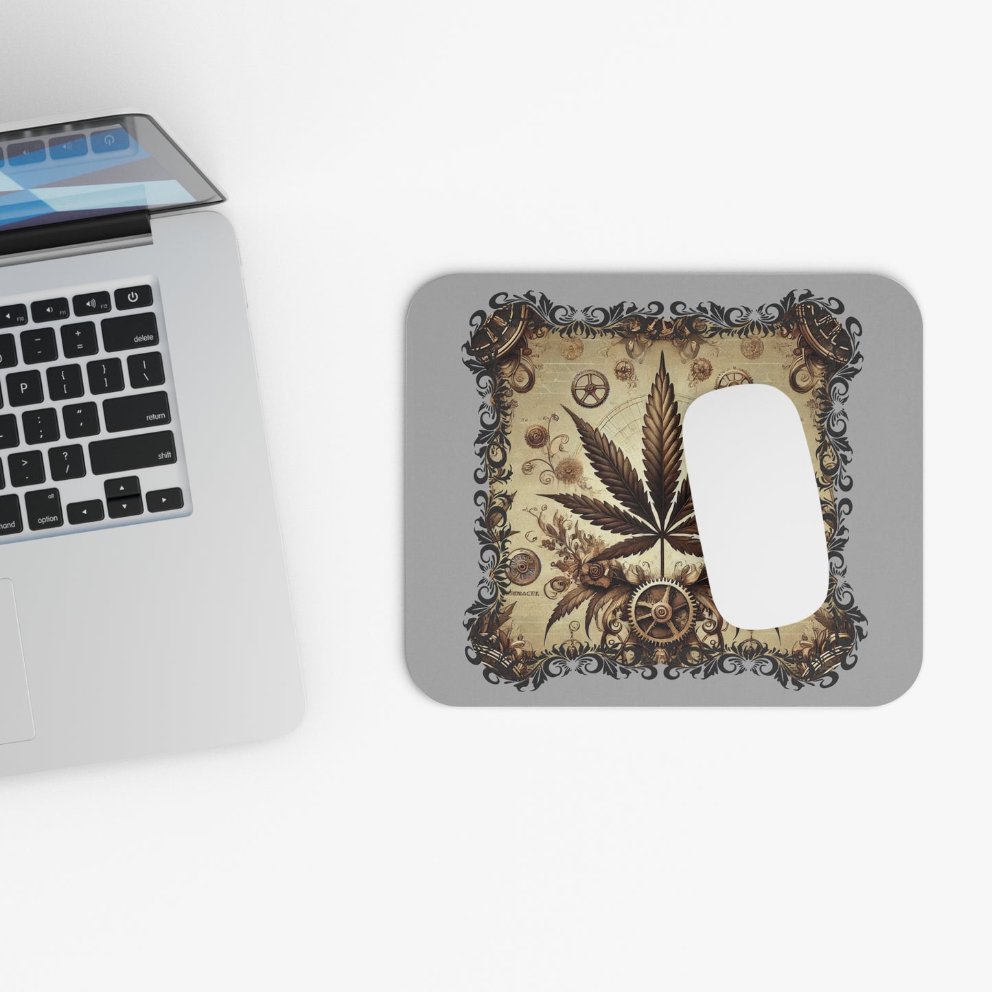 Mouse Pad - Gilded Leaf Society Cannabis Culture Rectangle Design