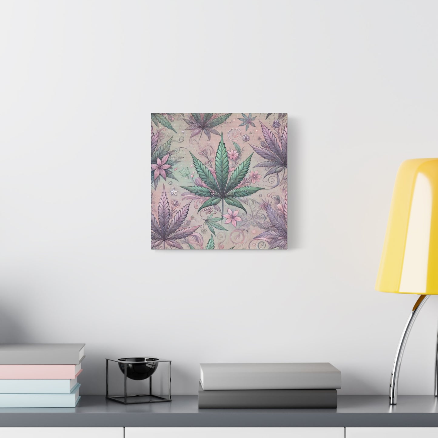 Whimsical Cannabis Leaf Canvas Print - Gilded Leaf Society