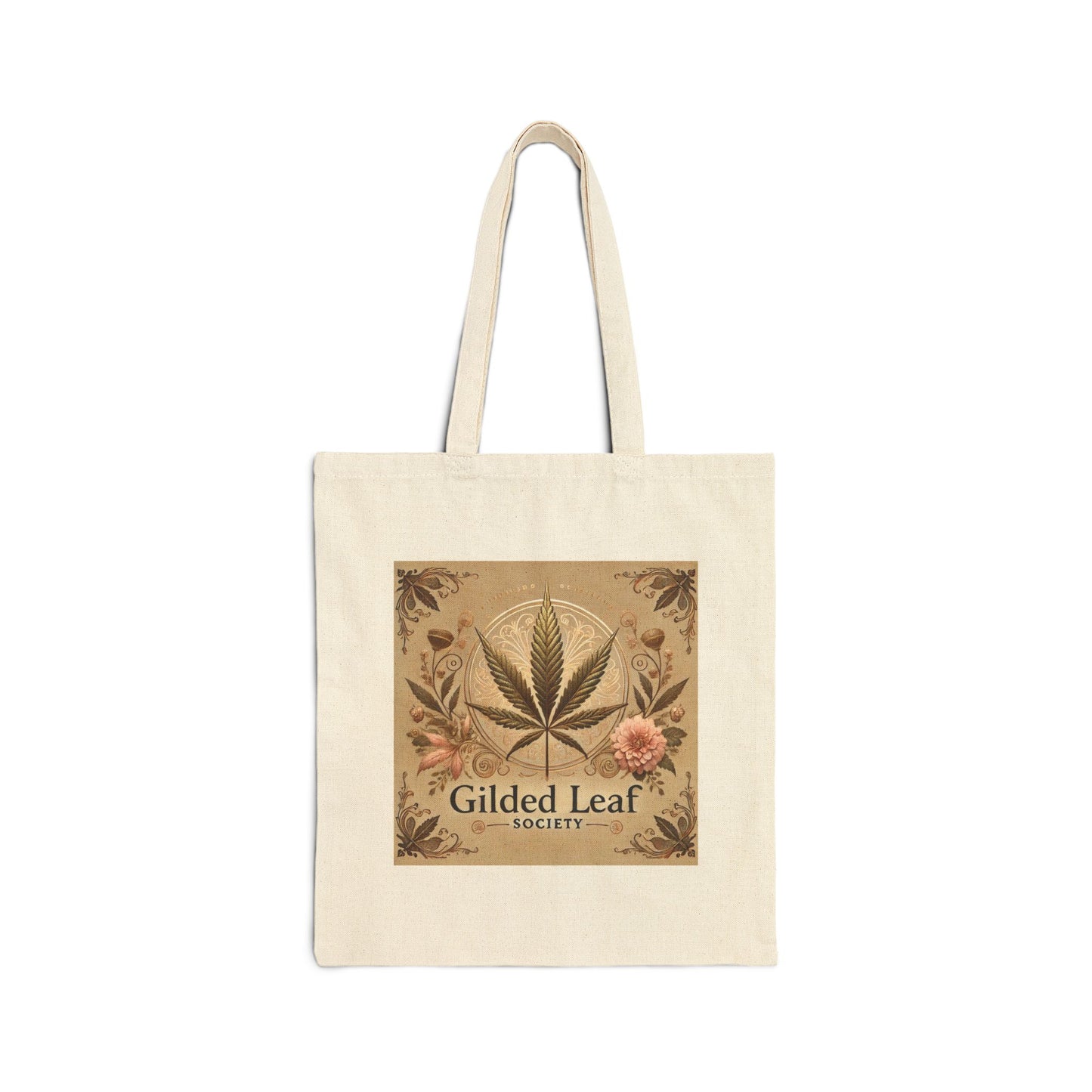 Gilded Leaf_ Cotton Canvas Tote Bag