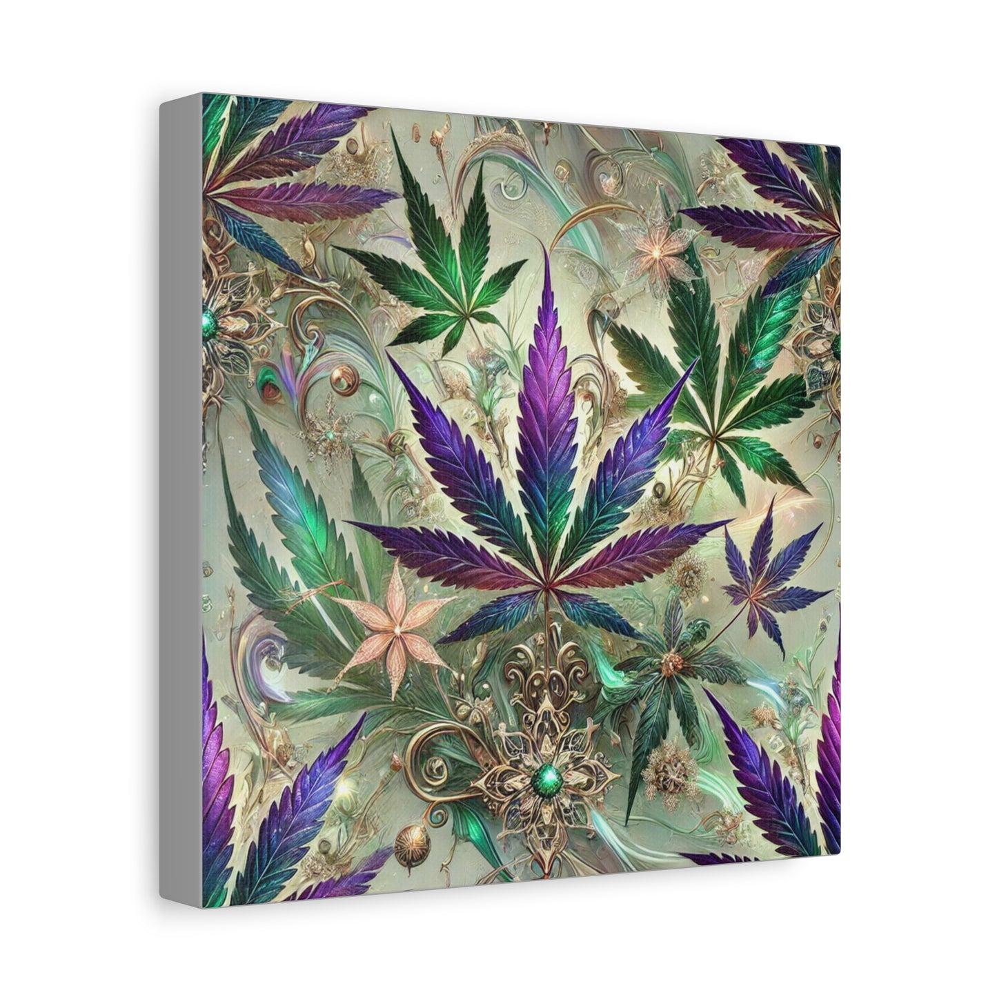 Fantasy Cannabis Leaf Canvas Print Canvas Print - Gilded Leaf Society