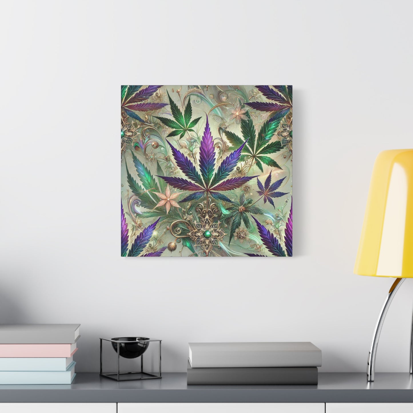 Fantasy Cannabis Leaf Canvas Print Canvas Print - Gilded Leaf Society