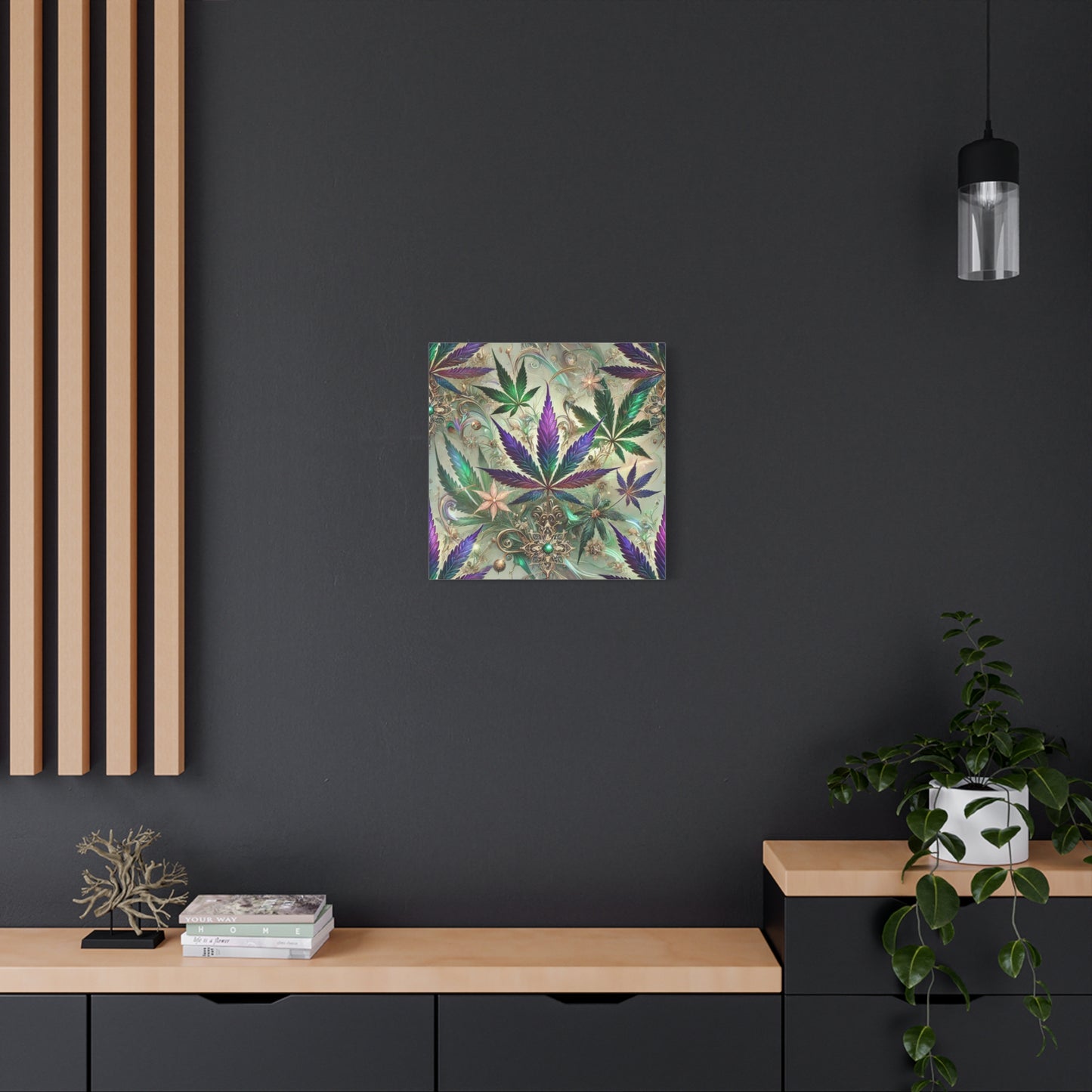 Fantasy Cannabis Leaf Canvas Print Canvas Print - Gilded Leaf Society