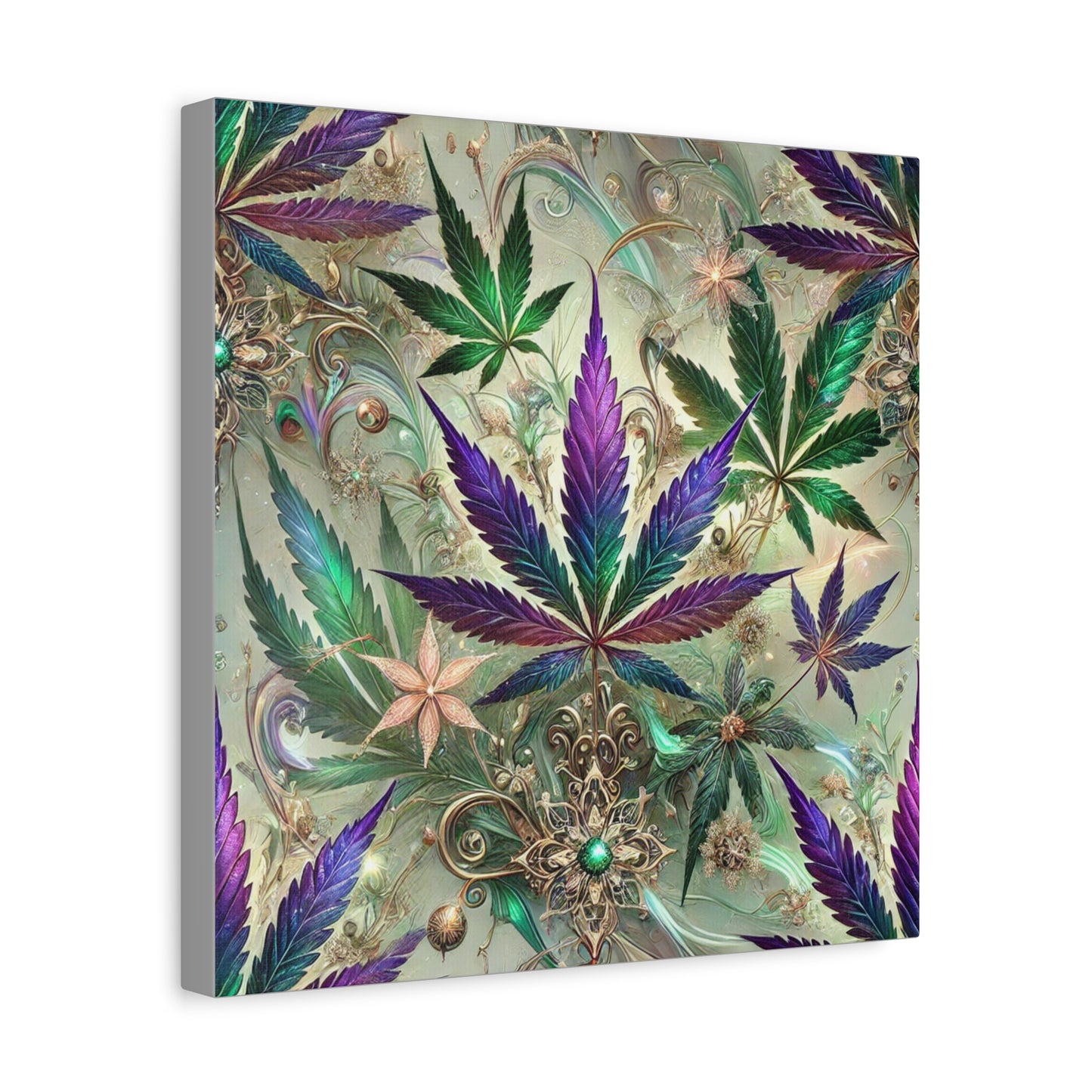 Fantasy Cannabis Leaf Canvas Print Canvas Print - Gilded Leaf Society