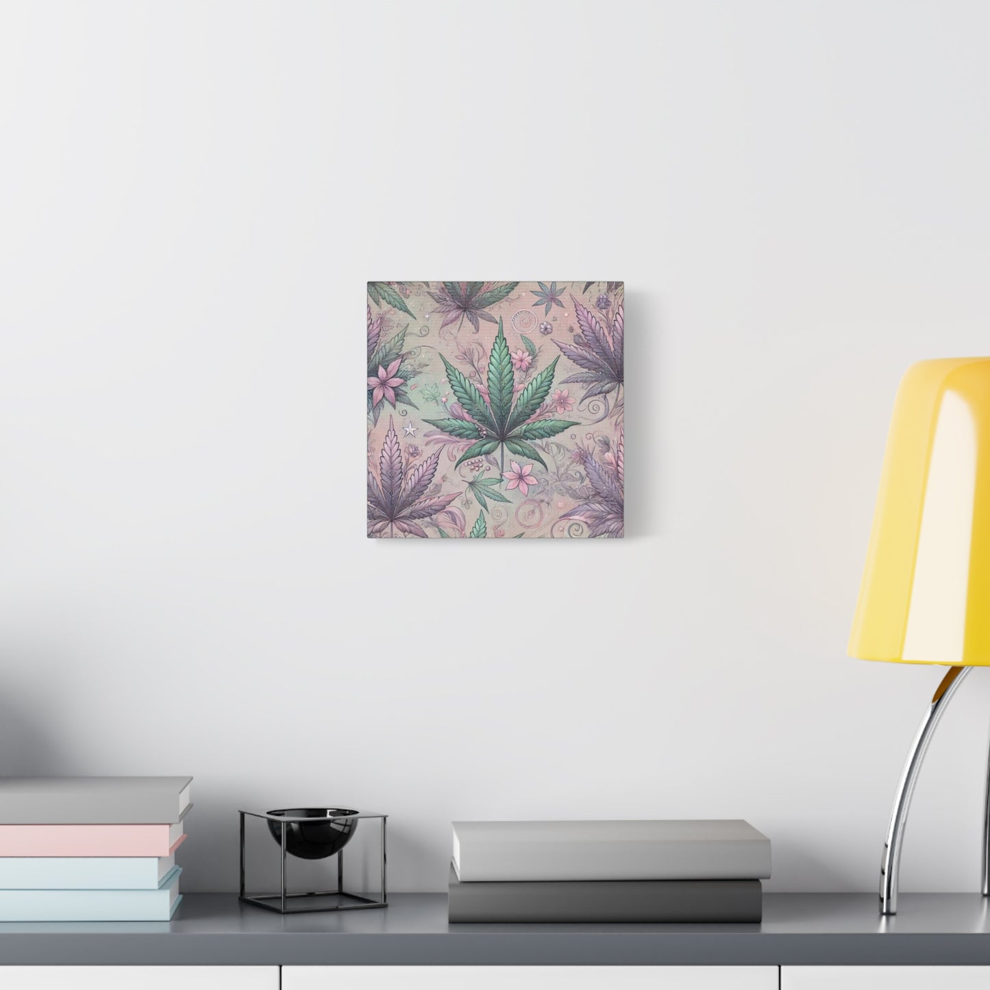 Whimsical Cannabis Leaf Canvas Print - Gilded Leaf Society