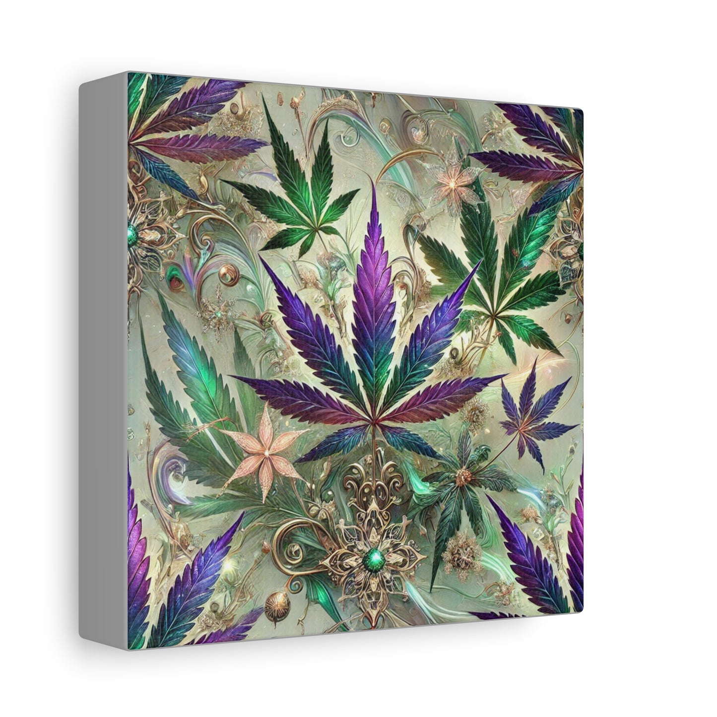 Fantasy Cannabis Leaf Canvas Print Canvas Print - Gilded Leaf Society