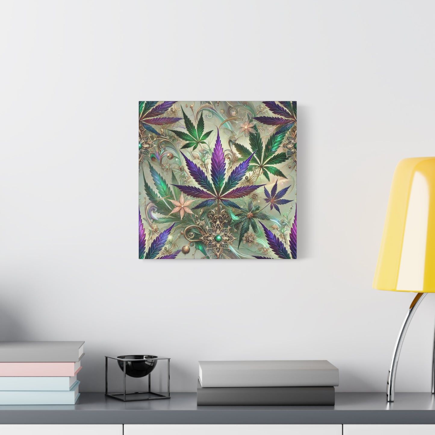 Fantasy Cannabis Leaf Canvas Print Canvas Print - Gilded Leaf Society