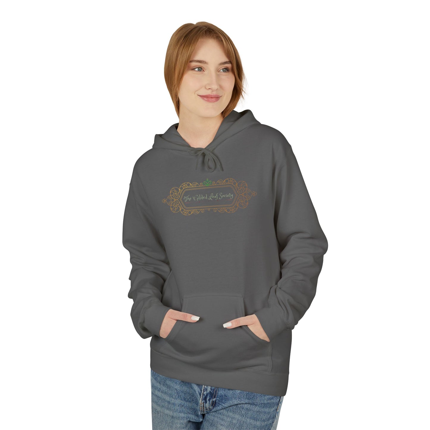 Unisex Cannabis Leaf Fleece Hoodie - Softstyle Comfort for Plant Lovers