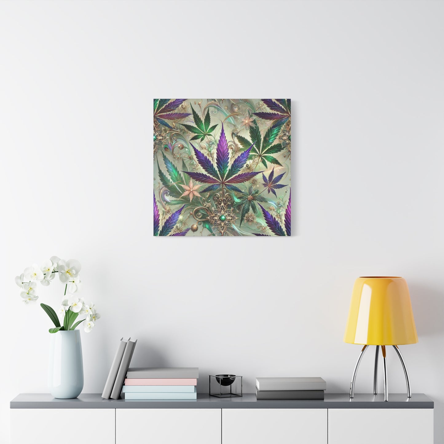 Fantasy Cannabis Leaf Canvas Print Canvas Print - Gilded Leaf Society