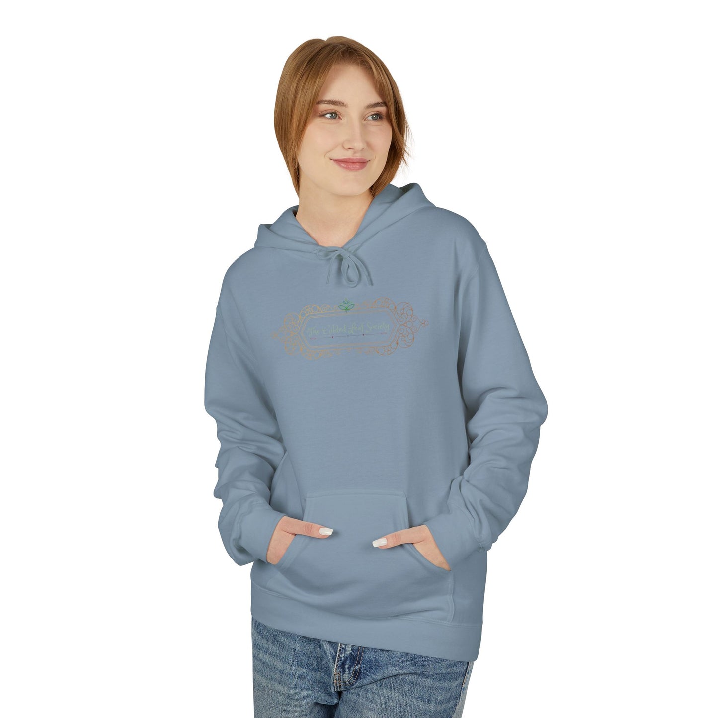 Unisex Cannabis Leaf Fleece Hoodie - Softstyle Comfort for Plant Lovers