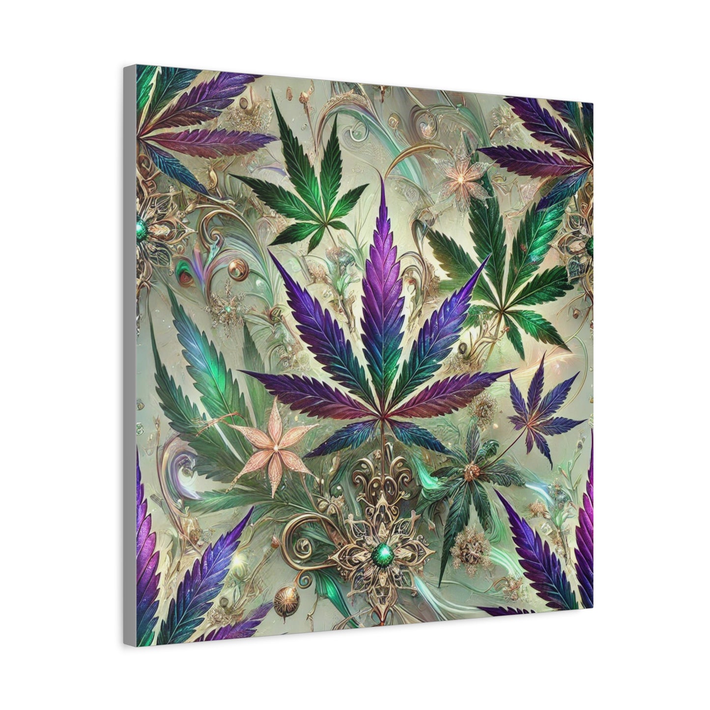 Fantasy Cannabis Leaf Canvas Print Canvas Print - Gilded Leaf Society