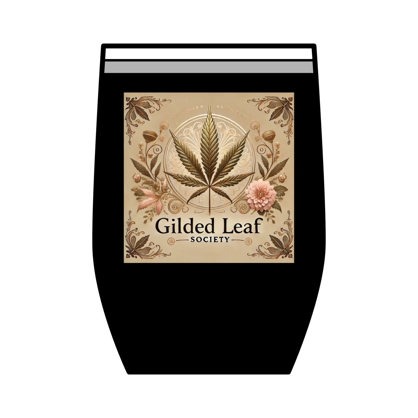 Wine Tumbler Gilded Leaf Society 12oz Sophisticated Cannabis Culture