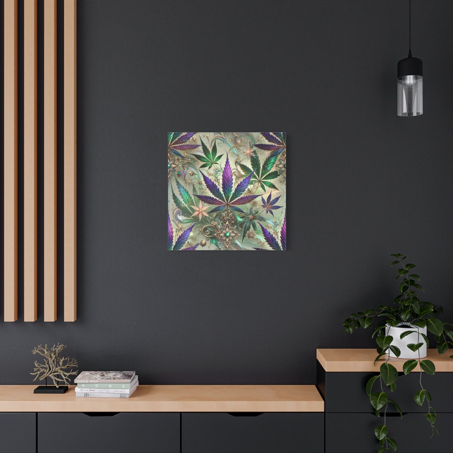 Fantasy Cannabis Leaf Canvas Print Canvas Print - Gilded Leaf Society