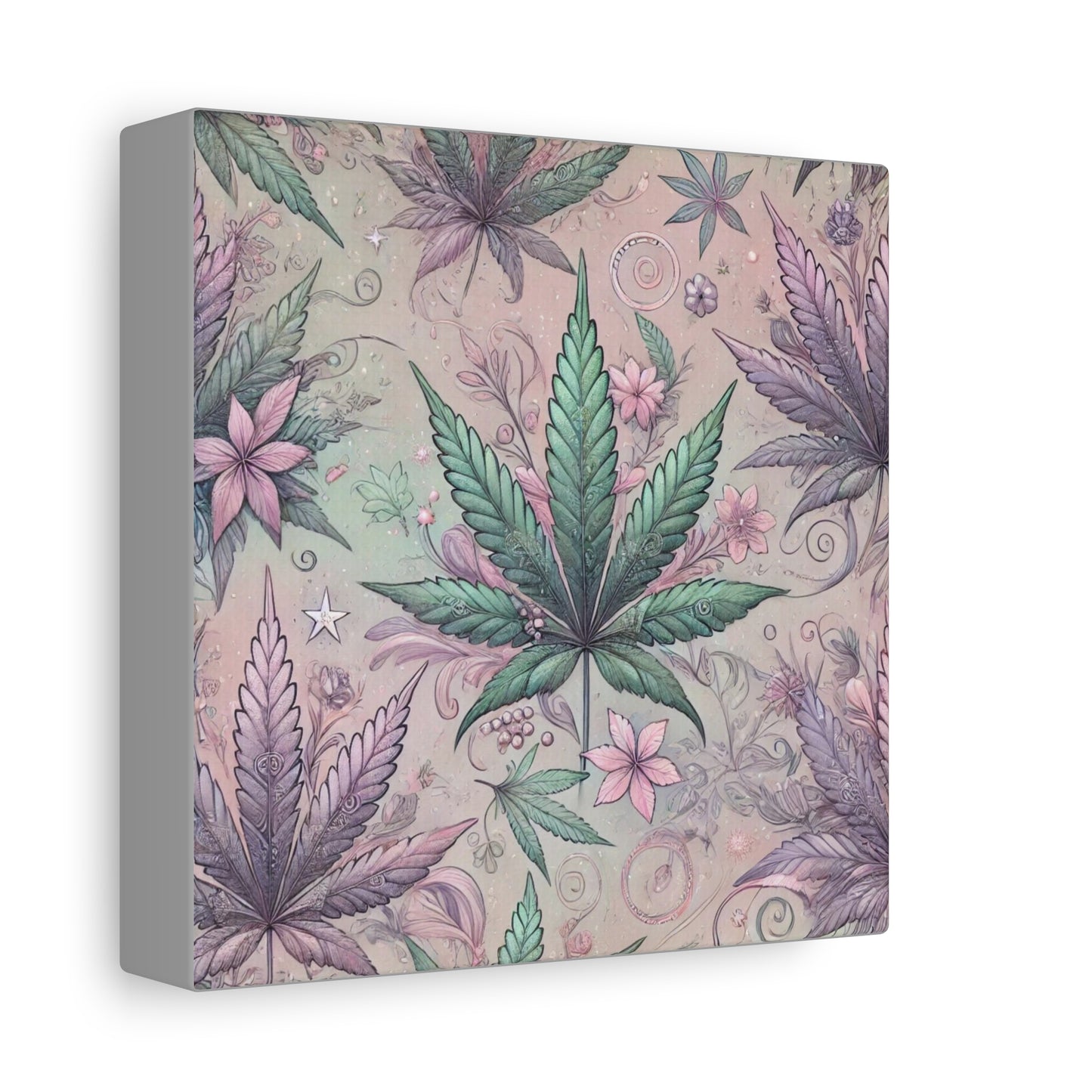 Whimsical Cannabis Leaf Canvas Print - Gilded Leaf Society