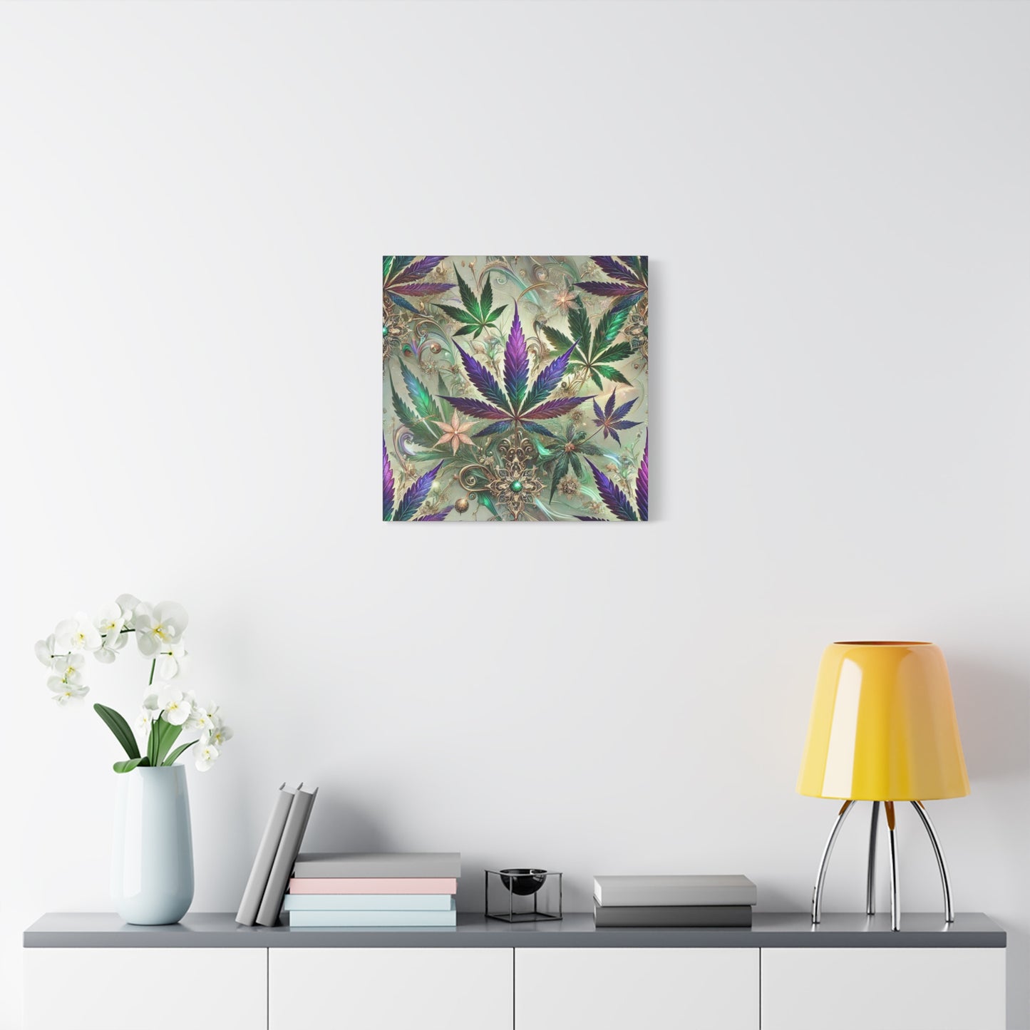 Fantasy Cannabis Leaf Canvas Print Canvas Print - Gilded Leaf Society