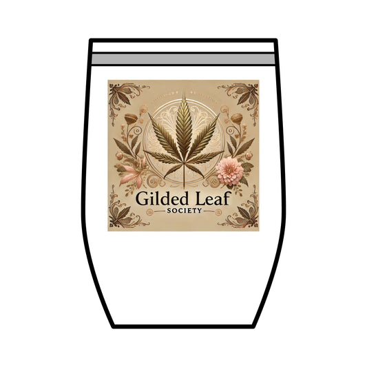 Wine Tumbler Gilded Leaf Society 12oz Sophisticated Cannabis Culture