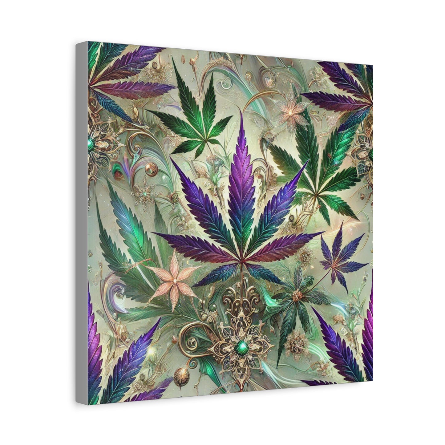 Fantasy Cannabis Leaf Canvas Print Canvas Print - Gilded Leaf Society