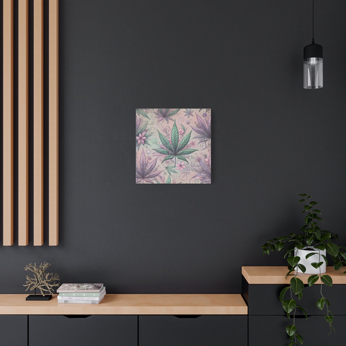 Whimsical Cannabis Leaf Canvas Print - Gilded Leaf Society