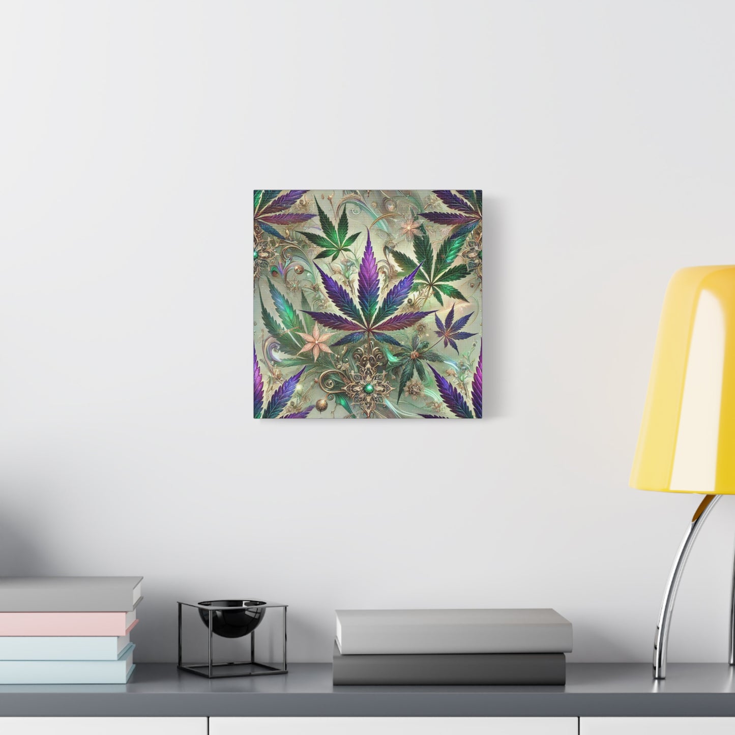 Fantasy Cannabis Leaf Canvas Print Canvas Print - Gilded Leaf Society