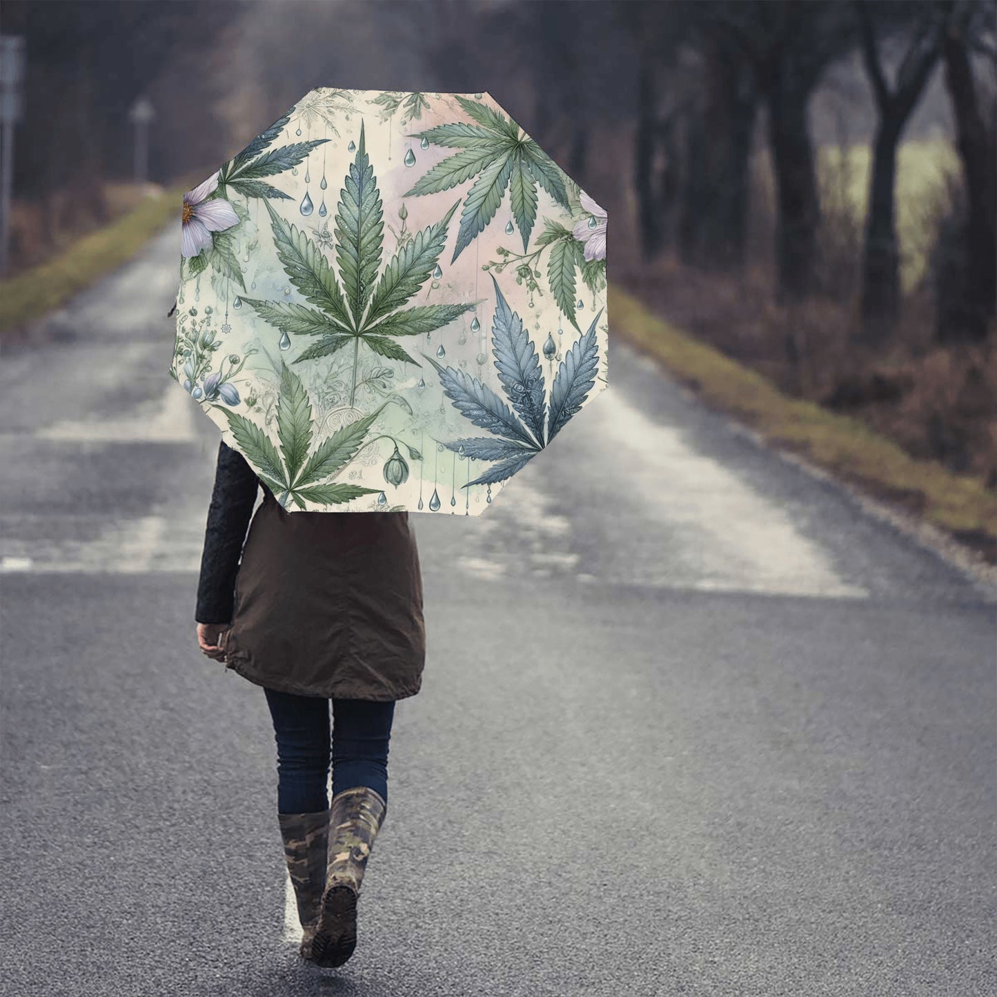 Rainy Day Cannabis Leaf